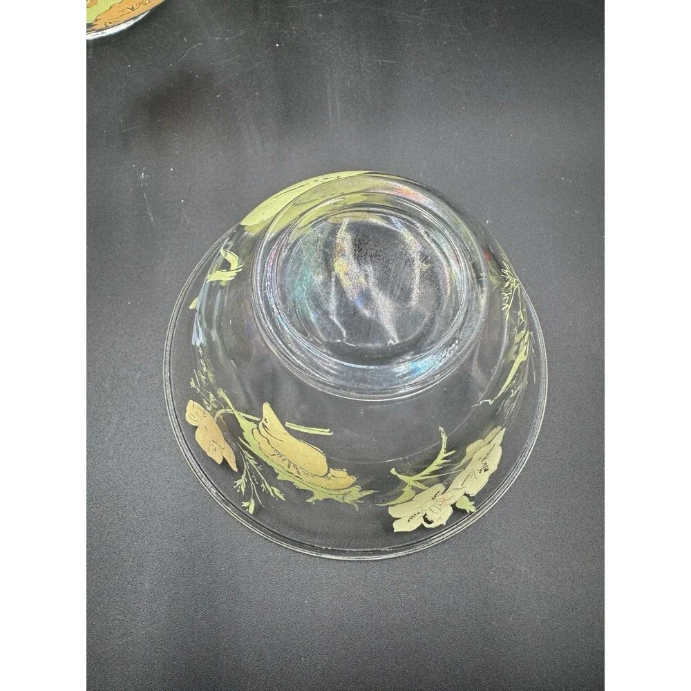 7 Piece Dorthy Thorpe Hand Painted California Wildflowers Large Salad Bowl Set